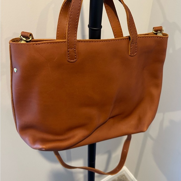 Medium Portland Leather Brown Tote Bag - Picture 2 of 7